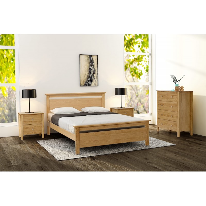 LL Nero Oak 4ft6 Double Bed Frame